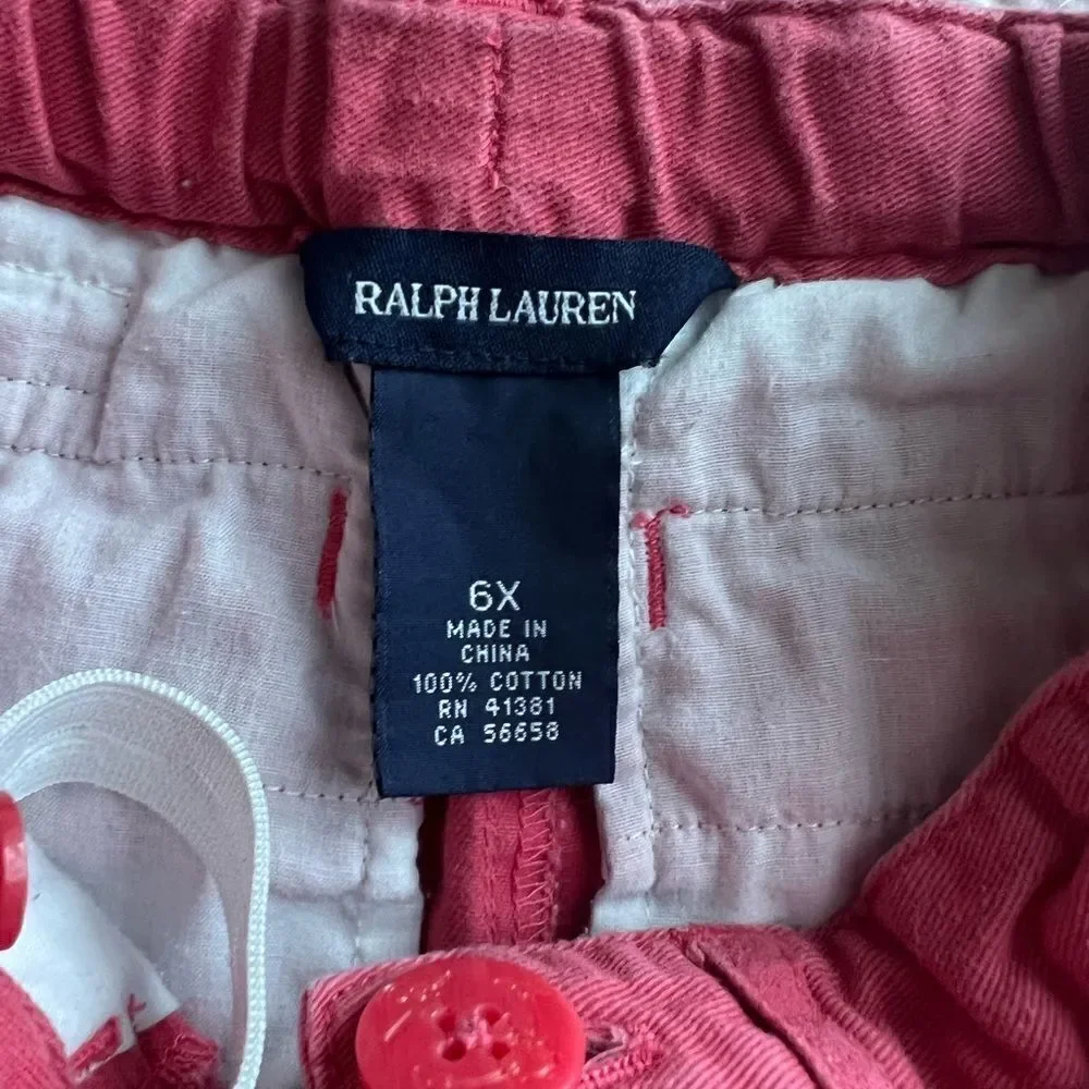 Ralph Lauren Kids Girl  Chino short size 6x